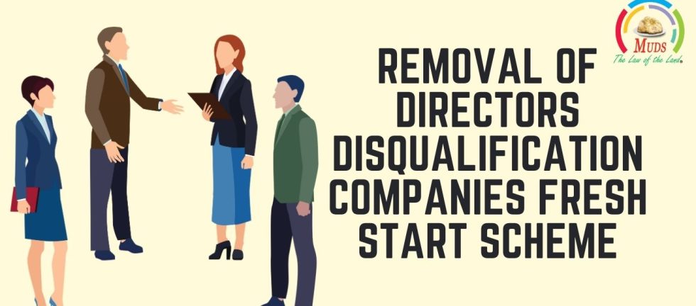 Removal of Directors Disqualification Companies Fresh Start Scheme