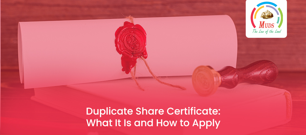 Duplicate Share Certificate